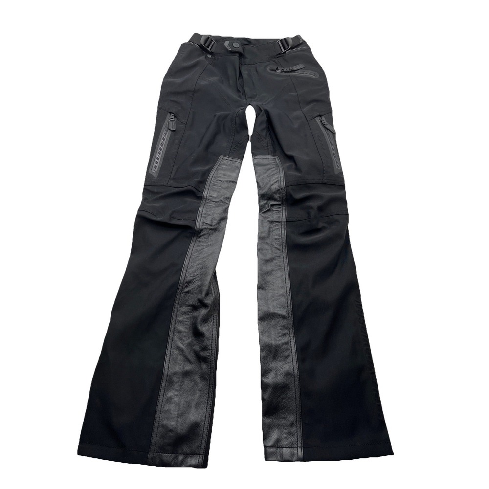 Harley-Davidson FXRG Women's Riding Pants 26 Black Leather‎ Textile Motorcycle